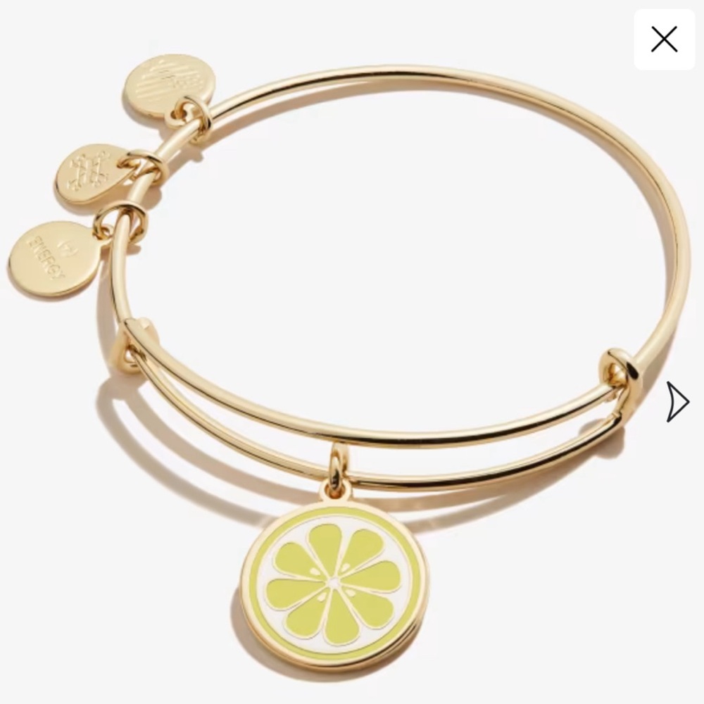 Alex and Ani Gold Zest for Life Lemon Charm Bangle Bracelet